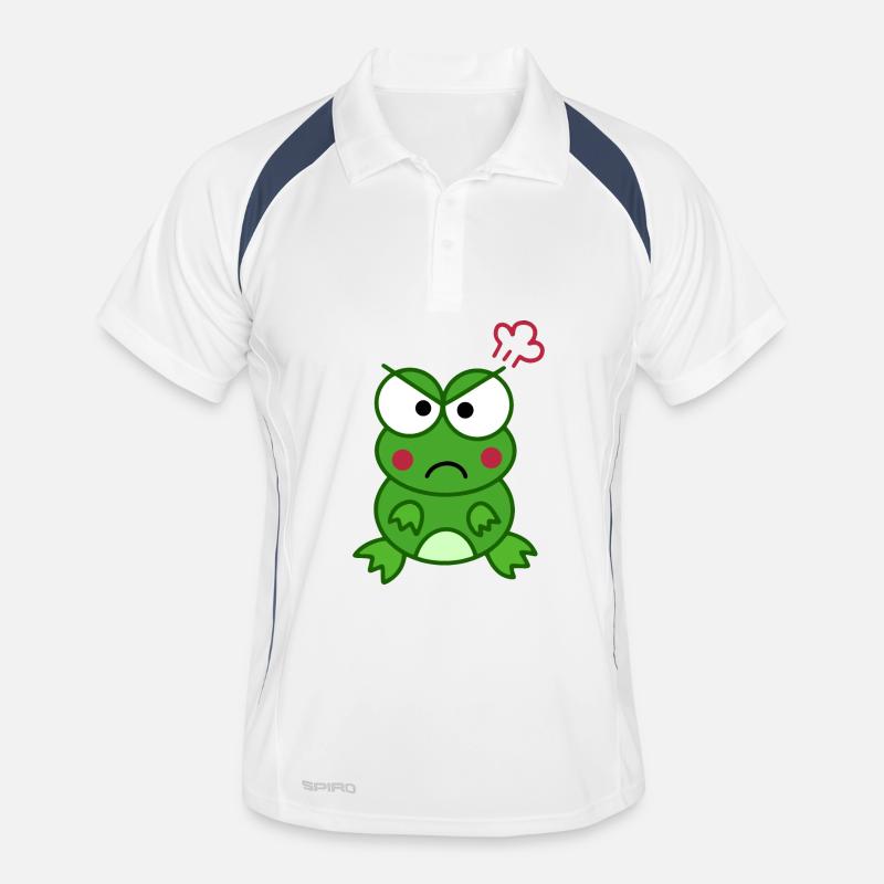 Grenouille en colère – Dessin de grenouille de dessin animé Polo respirant Homme