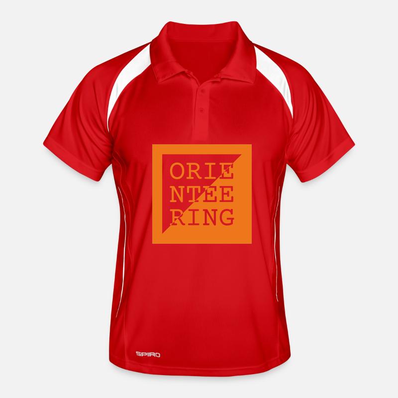 Orientierungslauf-Logo – Run & Navigate Männer Polo atmungsaktiv