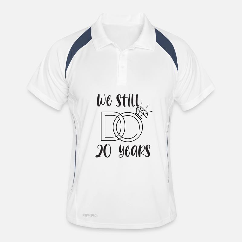 20th Wedding Anniversary Porcelain Wedding Gift Men's Polo breathable