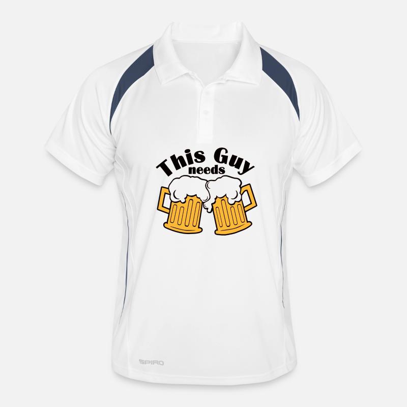 Double chopes de bière Santé Design Polo respirant Homme