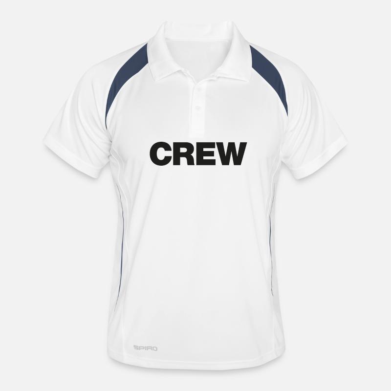 Crew - Men's Polo breathable - white/navy