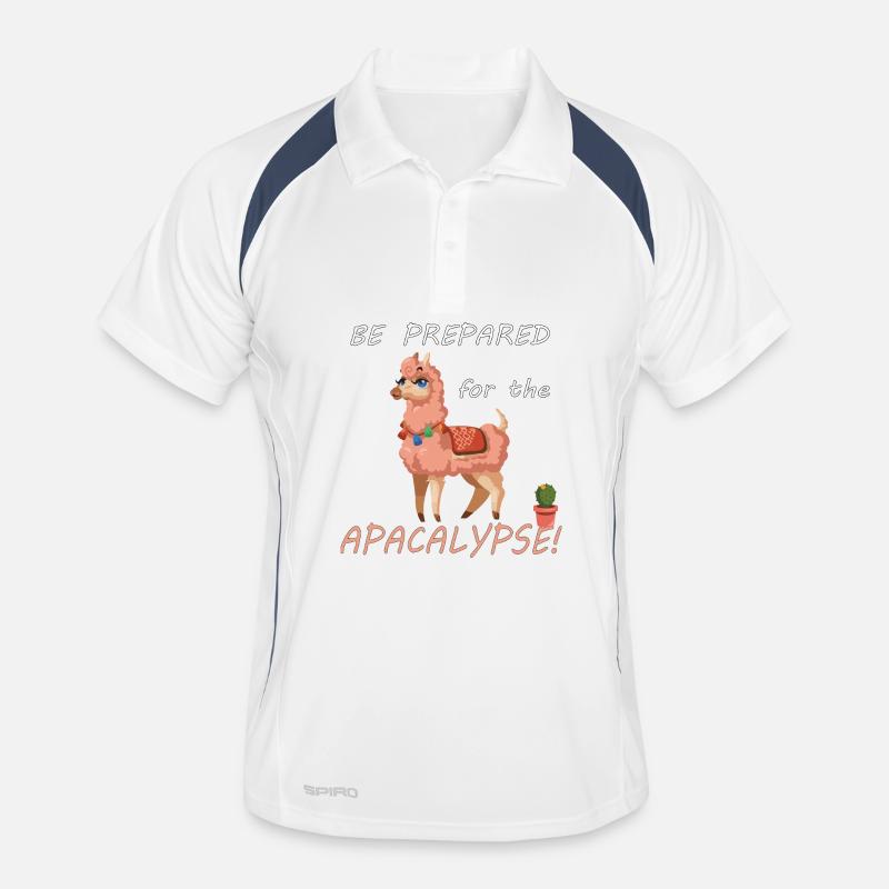 Be prepared for the alpacalypse - Men's Polo breathable - white/navy