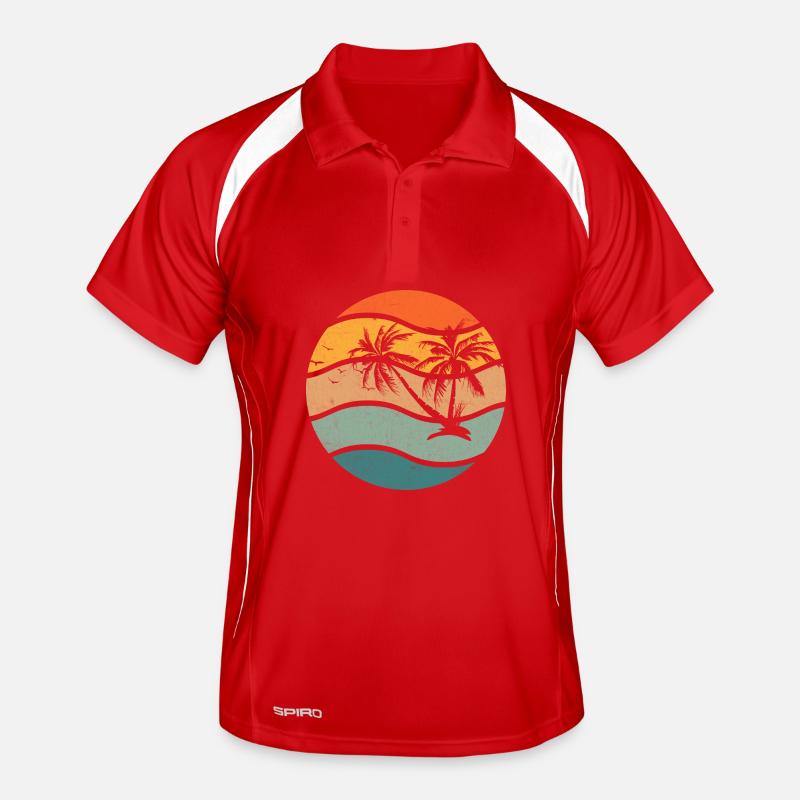 Summer Palm Trees Men's Polo breathable