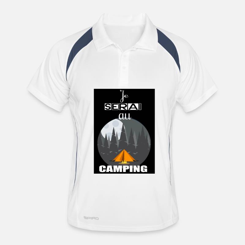 Camping nocturne en forêt Polo respirant Homme