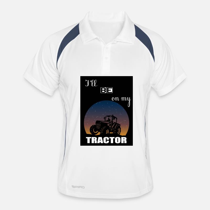 I'll be on my tractor Men's Polo breathable