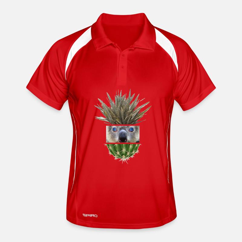 Koala Azure Cactus Collage Männer Polo atmungsaktiv
