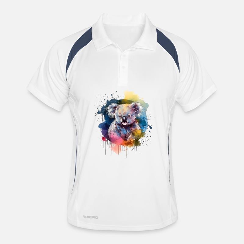 Bunter Koala Männer Polo atmungsaktiv