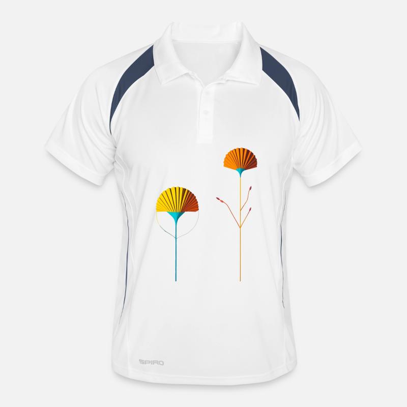 Abstrakte Farbblütenfächer Männer Polo atmungsaktiv