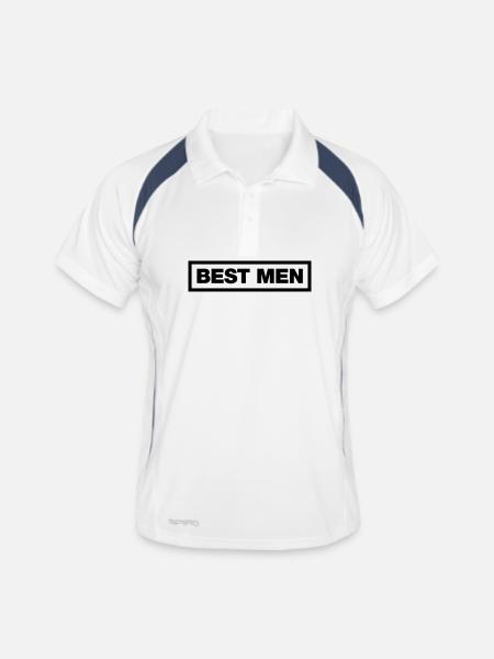 Best men - Men's Polo breathable - white/navy