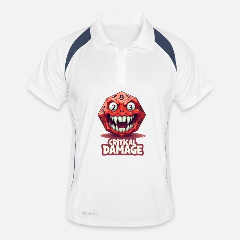 Critical Damage W20 Sarcasm RPG Shirt Men's Polo breathable