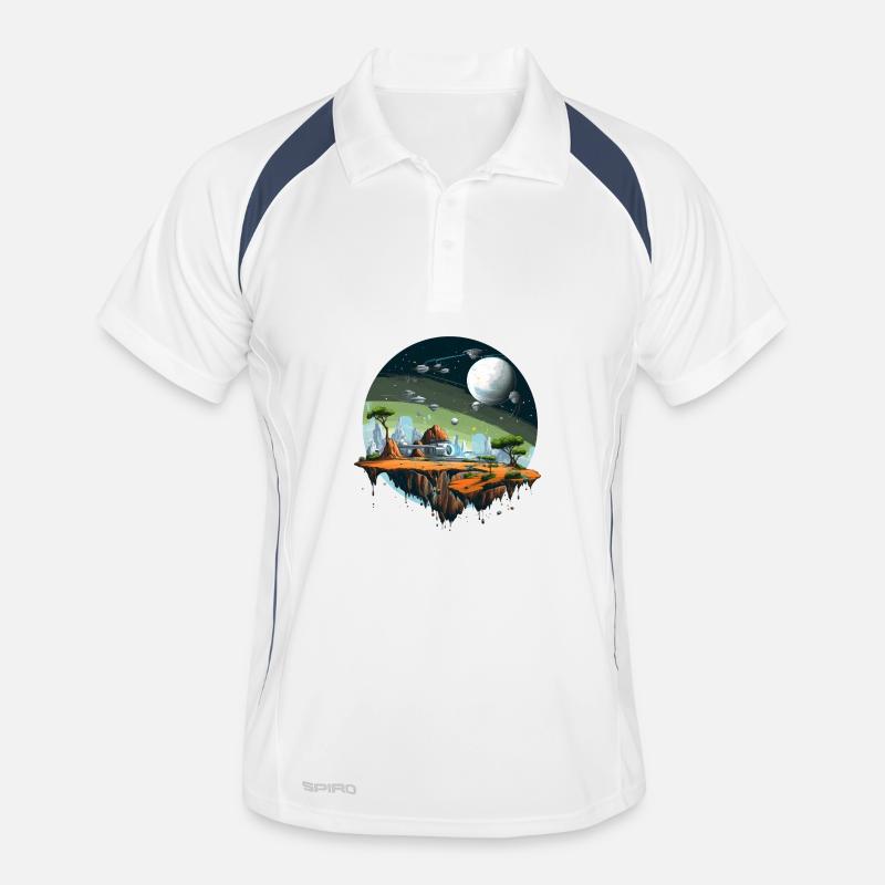 T-shirt de science-fiction spatiale Alien Planet Polo respirant Homme