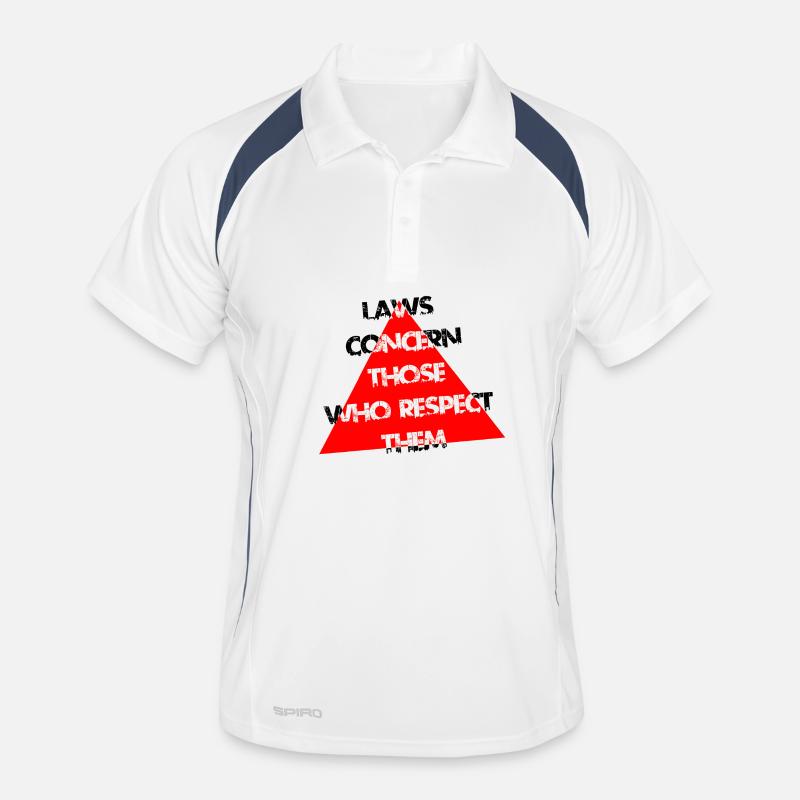 Triangle Rouge Distress Typographie Polo respirant Homme