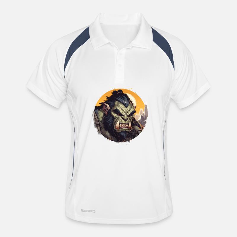 Mighty Orc Warrior Fantasy RPG Shirt Men's Polo breathable