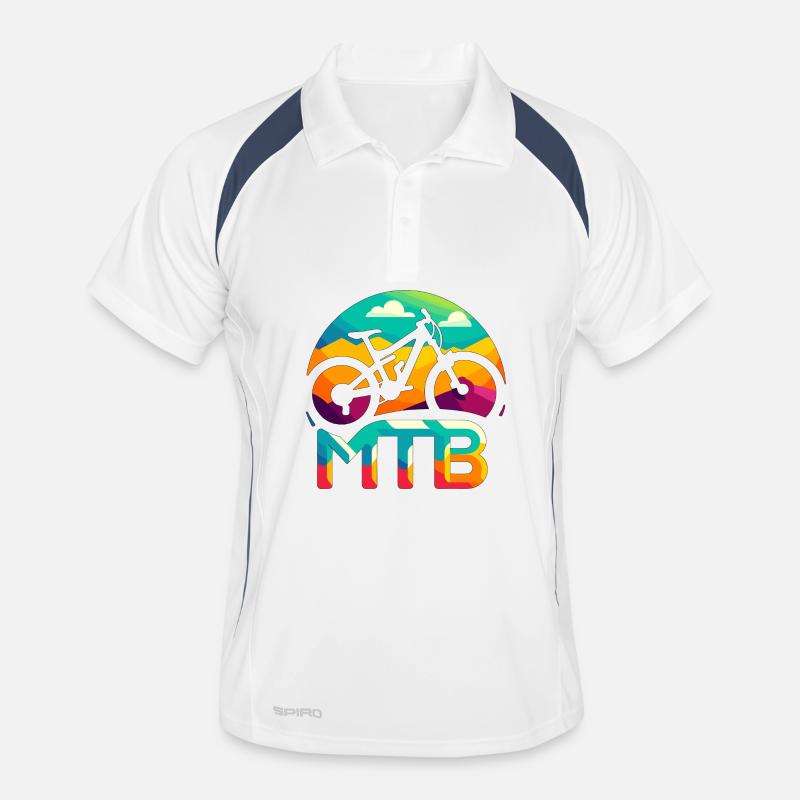 Art vibrant du VTT Polo respirant Homme