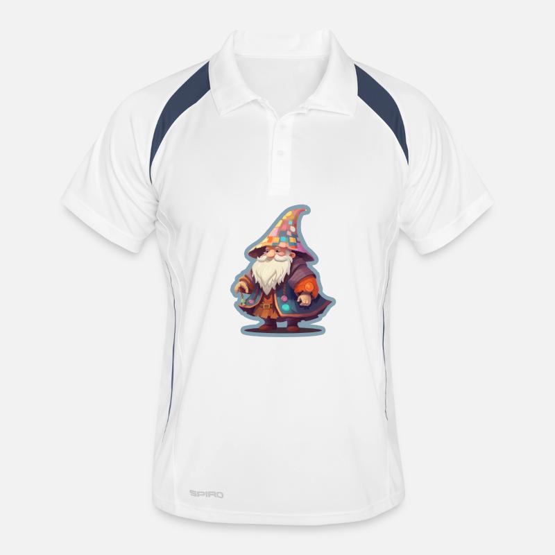 Dwarf with Patchwork Wizard Hat Fantasy Shirt Men's Polo breathable
