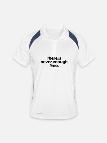 There is never enough time - Men's Polo breathable - white/navy - Front