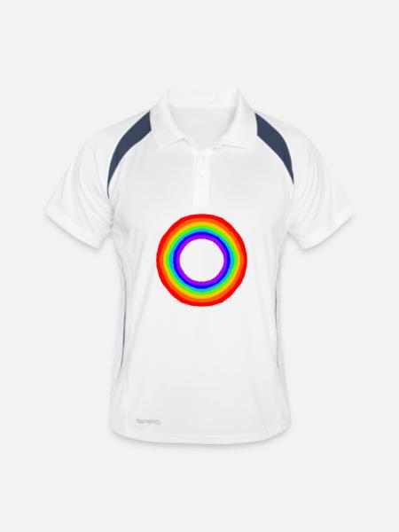 Pride Rainbow Colours / RGB Circle - Men's Polo breathable - white/navy - Front