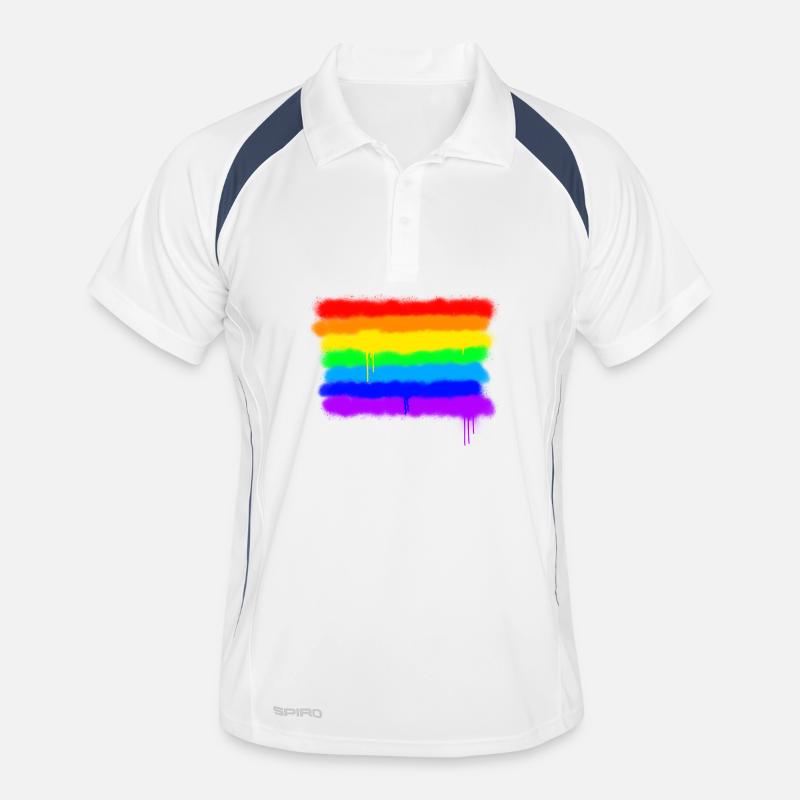 Pride Rainbow Colours / RGB Graffiti Männer Polo atmungsaktiv