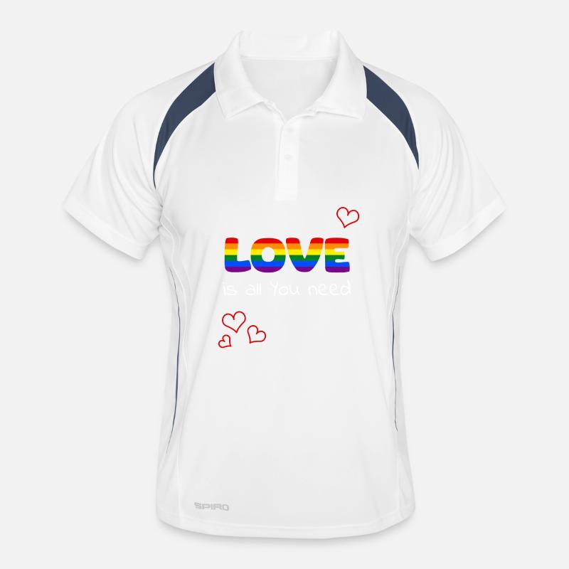 Rainbow love: Love is everything Men's Polo breathable