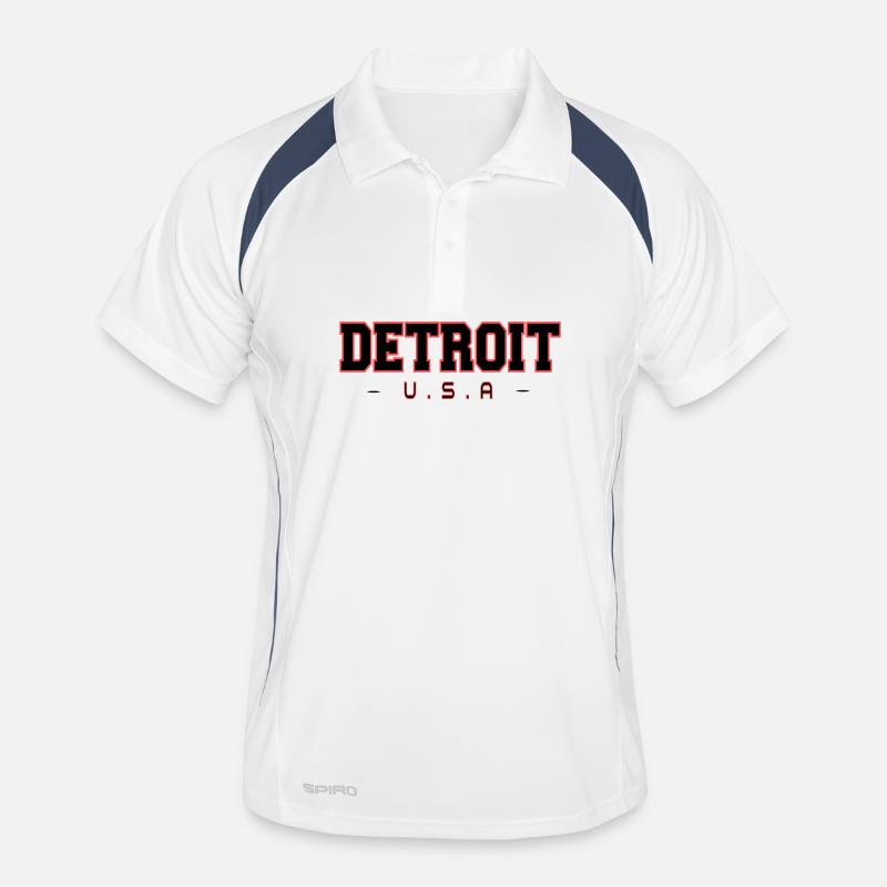 Detroit USA Contour Design Men's Polo breathable