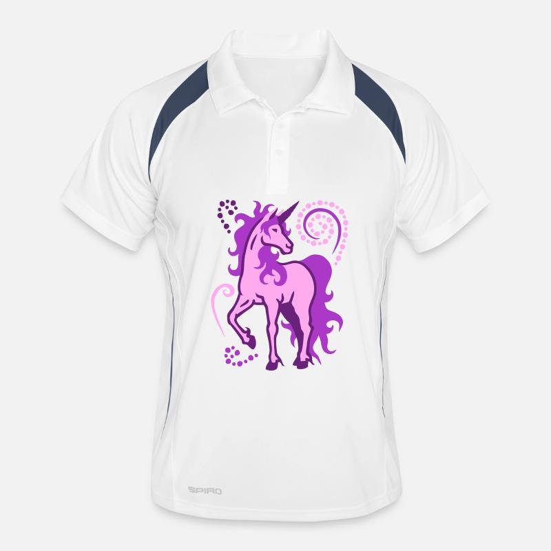 Einhorn individuell 3farbig SVG Männer Polo atmungsaktiv