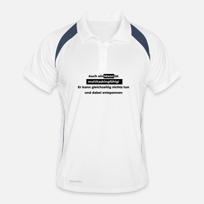 Auch ein Mann ist multitaskingfähig. Männer Polo atmungsaktiv