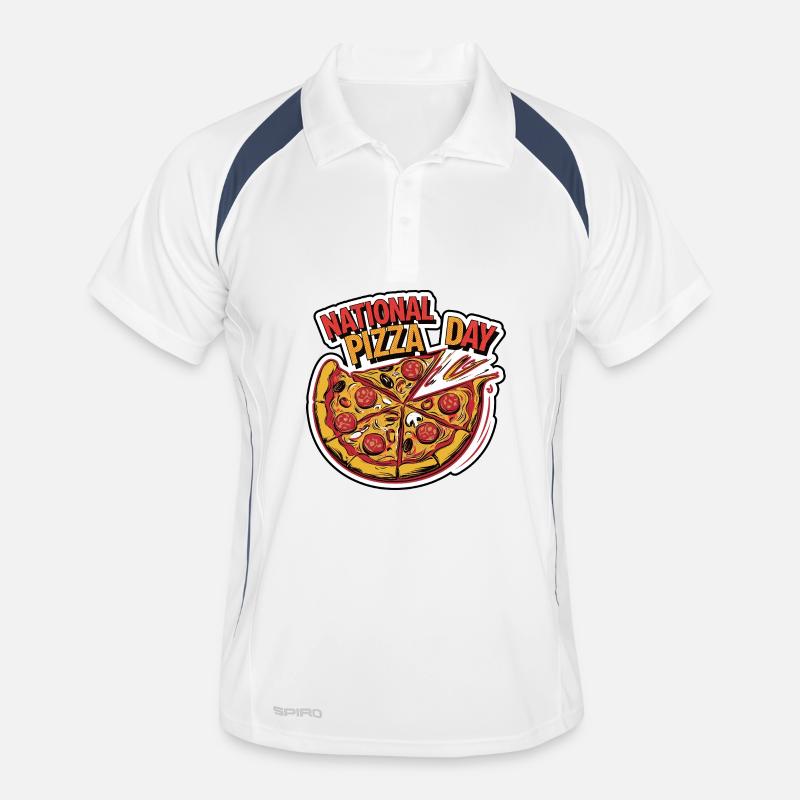 Journée nationale de la pizza 2026 pizza day gift Polo respirant Homme