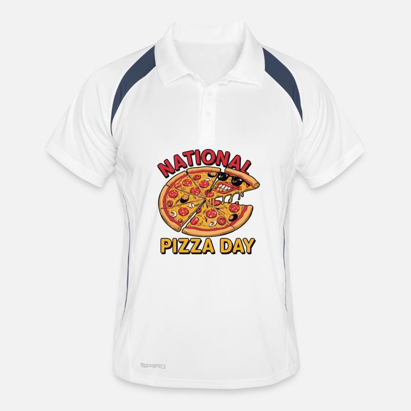 Journée nationale de la pizza 2026 pizza day gift Polo respirant Homme