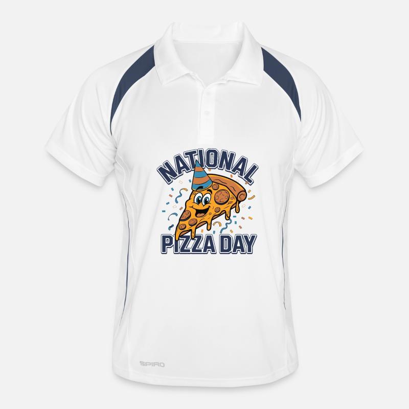 National Pizza Day 2026 pizza day gift Men's Polo breathable