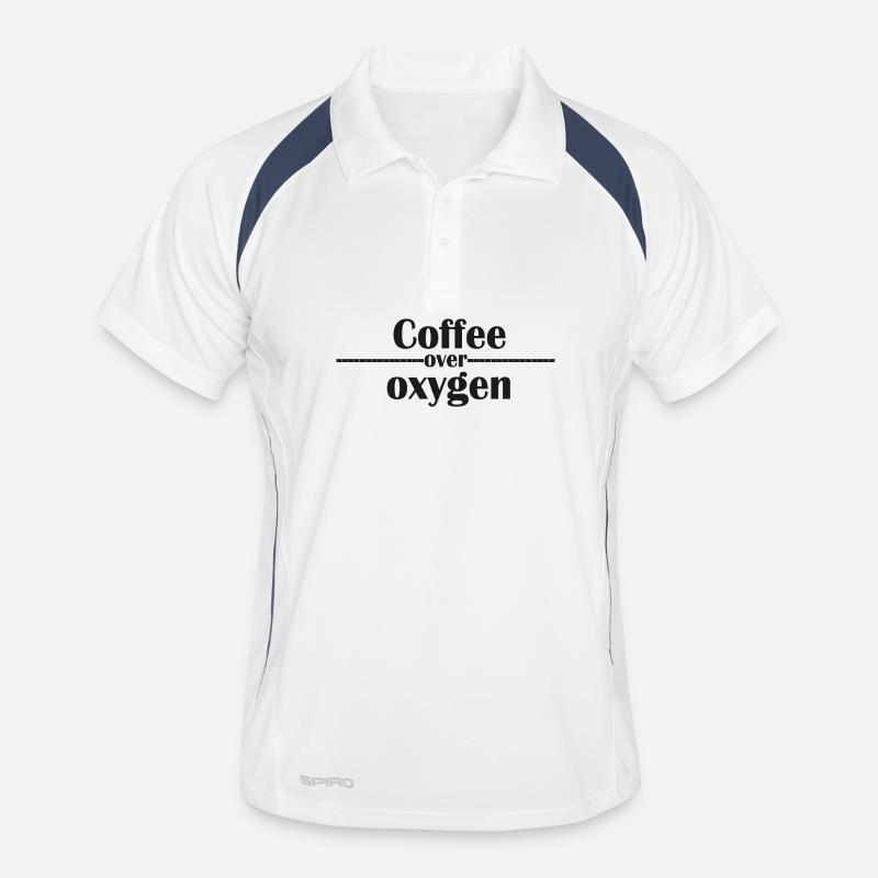Typographie du café sur l’oxygène Polo respirant Homme