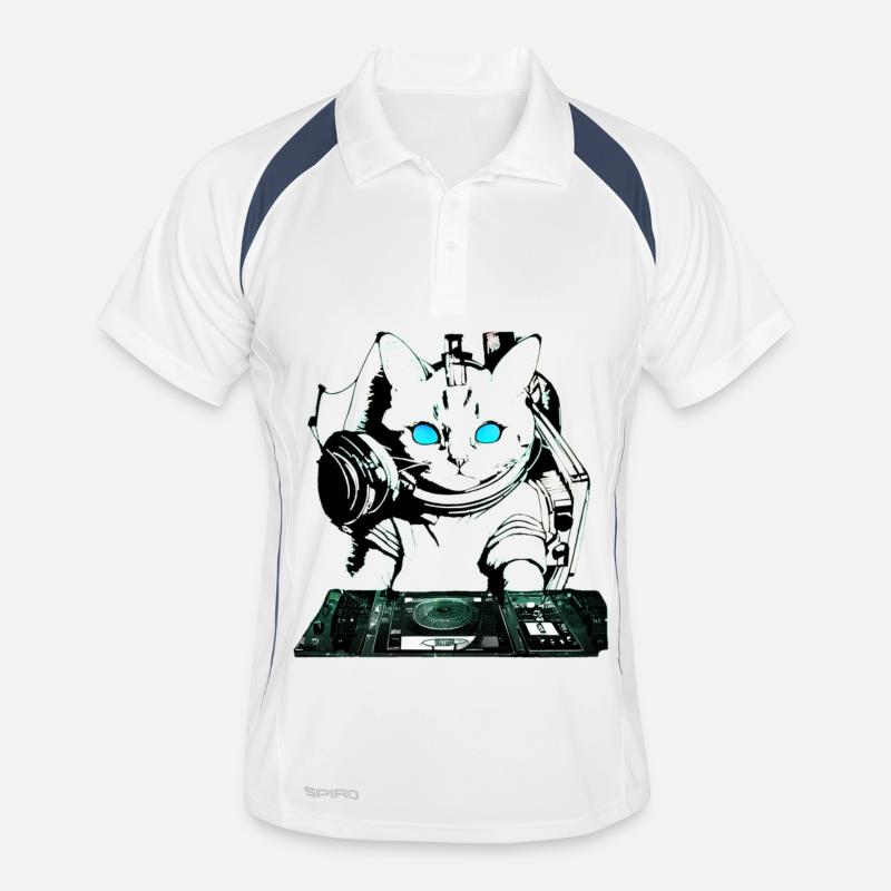 DJ cat avec table de mixage Polo respirant Homme