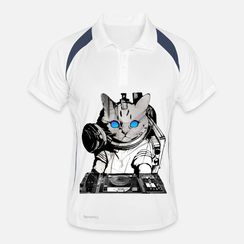 DJ cat avec table de mixage Polo respirant Homme