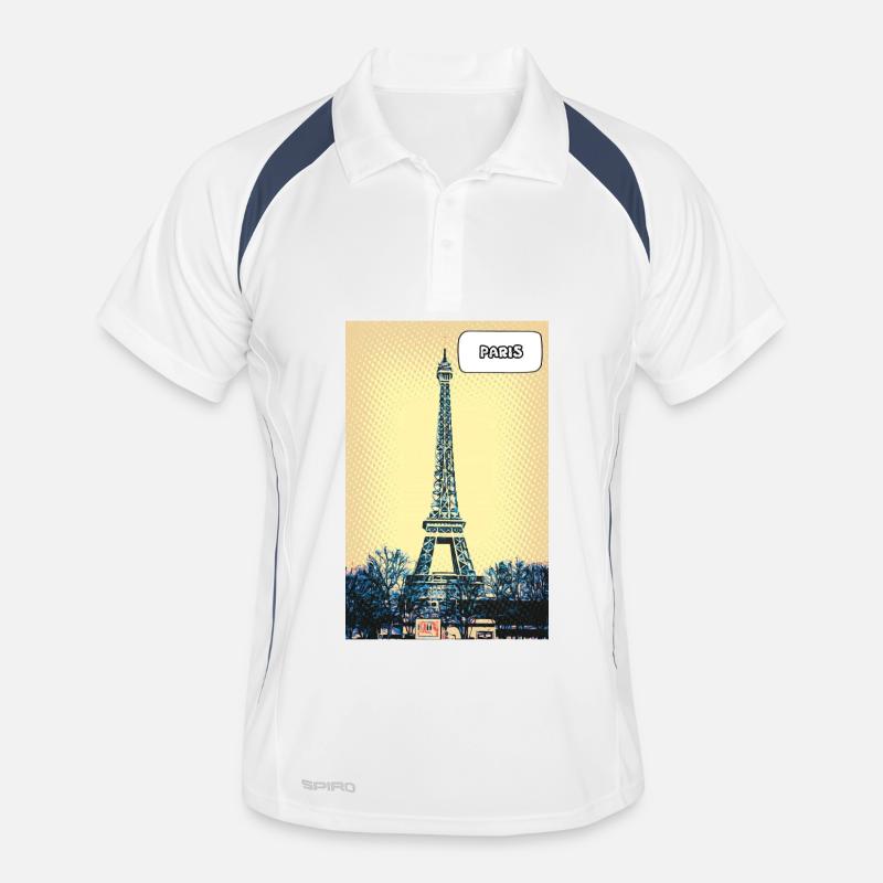 Eiffel Pop Art Paris Polo respirant Homme
