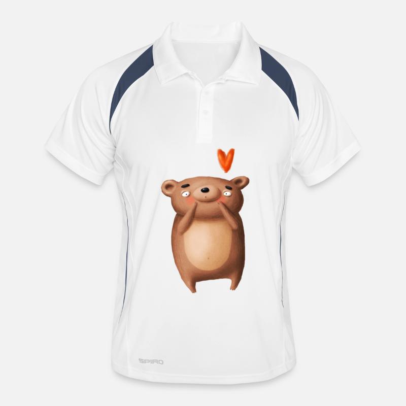 Embarrassed Dog Romantic Animal Design Men's Polo breathable