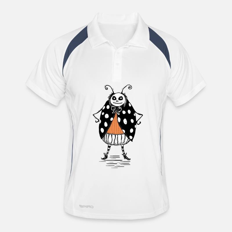 PolkaDots Spukkäfer - Männer Polo atmungsaktiv - Weiß/Navy