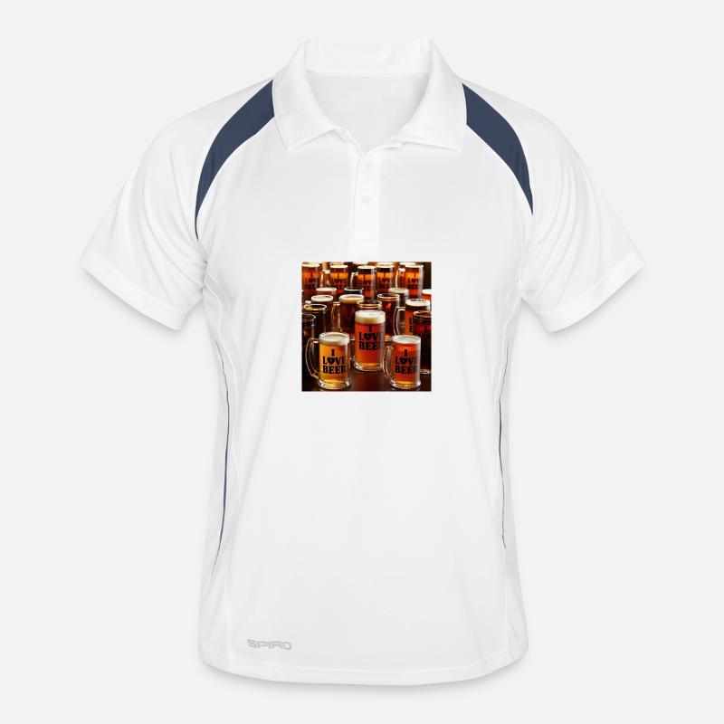 Bierliebe im Glas Männer Polo atmungsaktiv