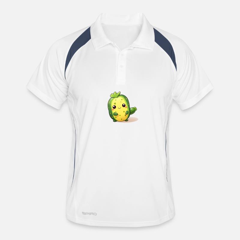 Dancing Kawaii Cactus Cucumber Male Men's Polo breathable
