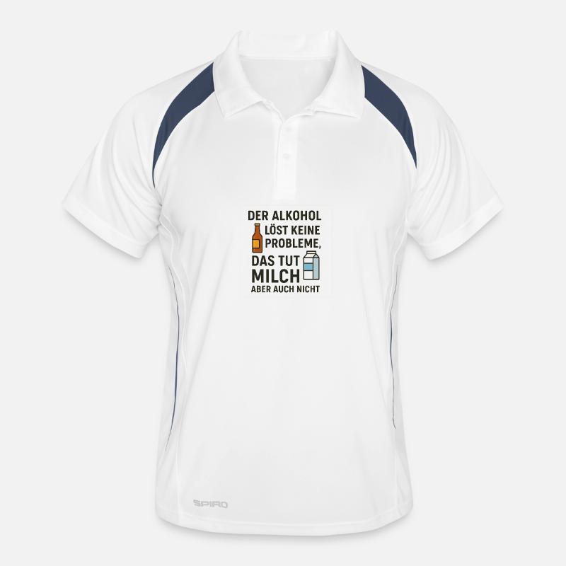 Alcohol does not solve any problems Men's Polo breathable