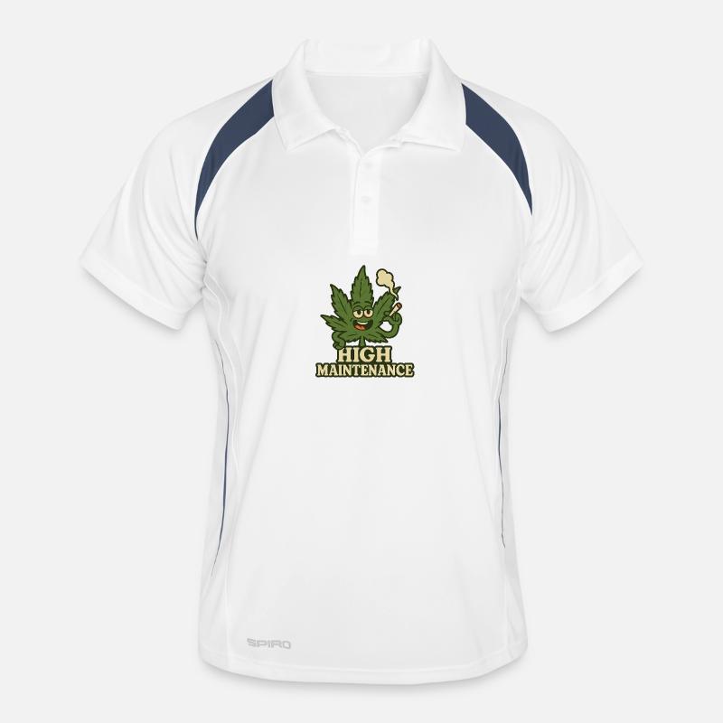 Feuille de cannabis à haute maintenance Polo respirant Homme