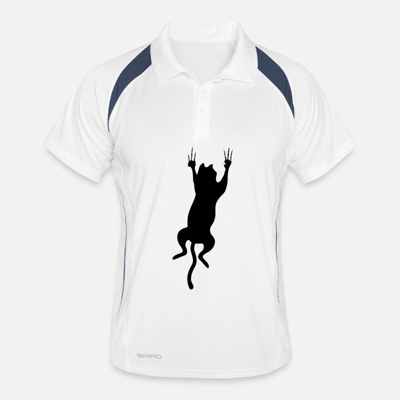 chat cat Polo respirant Homme