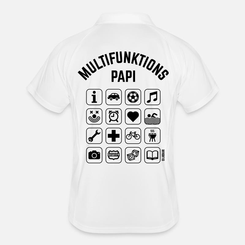 Multifunktions Papi (16 Icons) Männer Polo atmungsaktiv