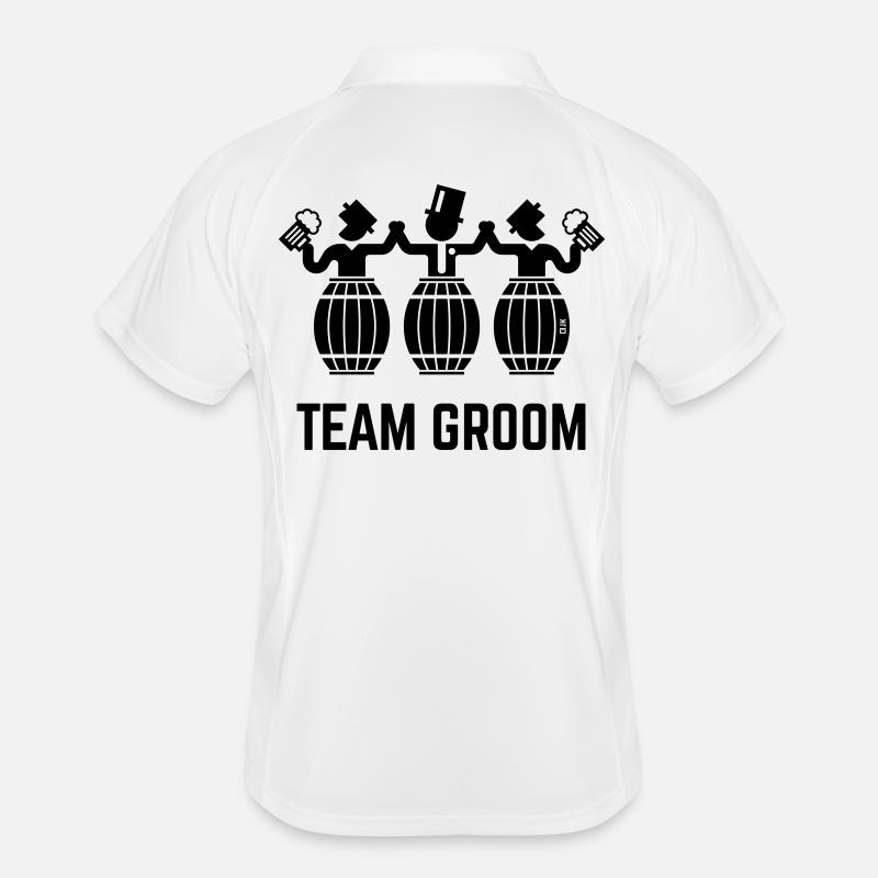 Team Groom (Junggesellenabschied / Bierfässer / B) Männer Polo atmungsaktiv