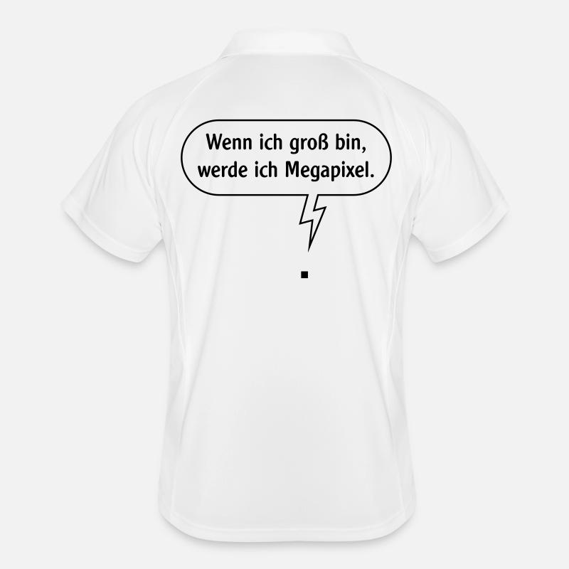 Wenn Ich Groß Bin, Werde Ich Megapixel. B Outline Männer Polo atmungsaktiv