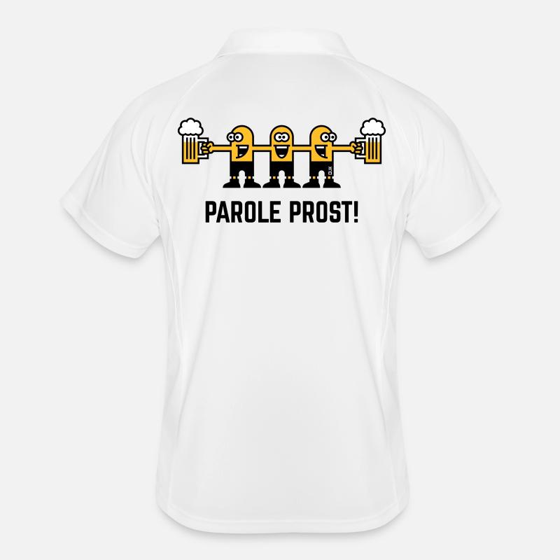 Parole Prost! (Bier / Biertrinker / 3C) Männer Polo atmungsaktiv