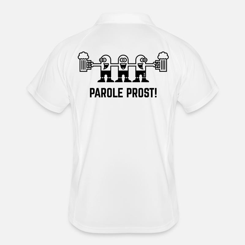 Parole Prost! (Bier / Biertrinker / 1C) Männer Polo atmungsaktiv