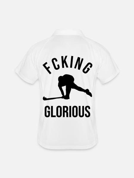 Field hockey - Men's Polo breathable - white/navy - Back