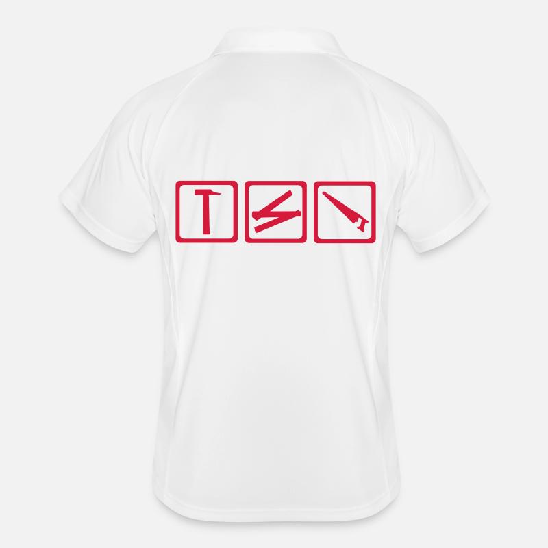 Tools - Craftsman - Men's Polo breathable - white/navy