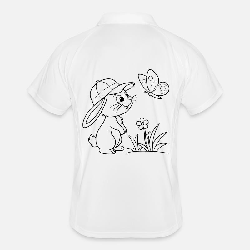 Bunny bunny with cap Men's Polo breathable