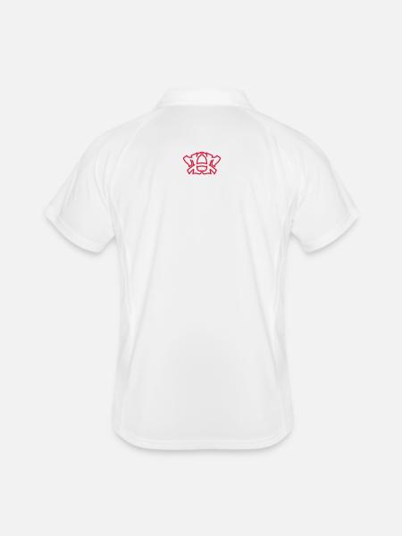 FlickFit Studio - Men's Polo breathable - white/navy - Back