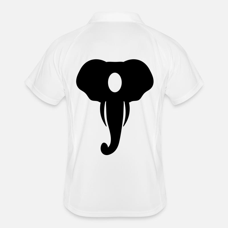 Elefant Kopf Tier Kreis Geschenk Männer Polo atmungsaktiv